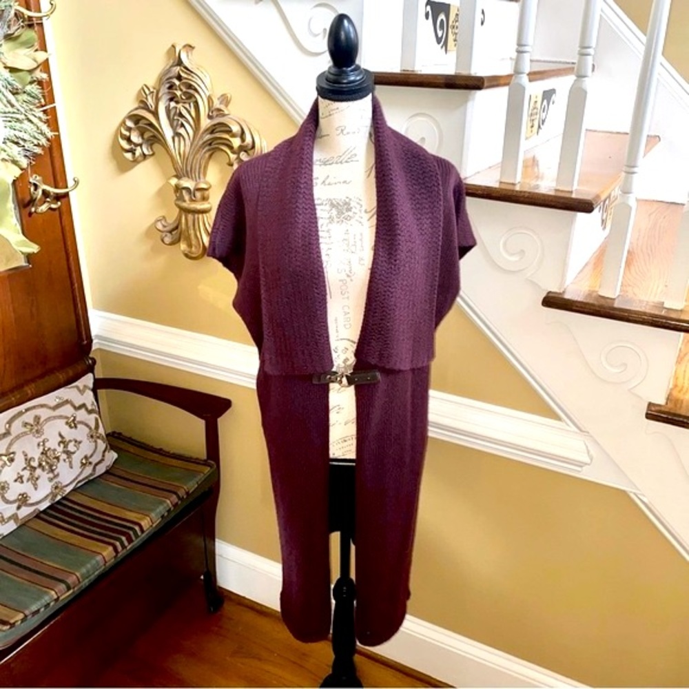 One A Toggle closure duster sweater vest